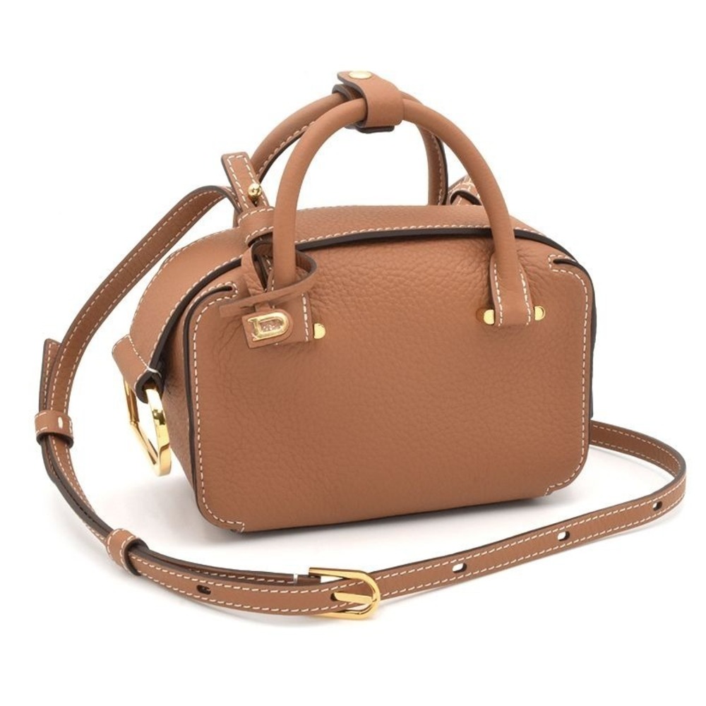 Delvaux Cool Box Nano Taurillon Soft Grain Leather Vegetal Ivory Crossbody Bag